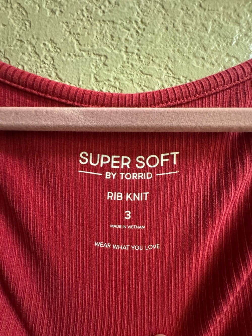 torrid Red Ribbed Tank Top - Picture 3 of 3